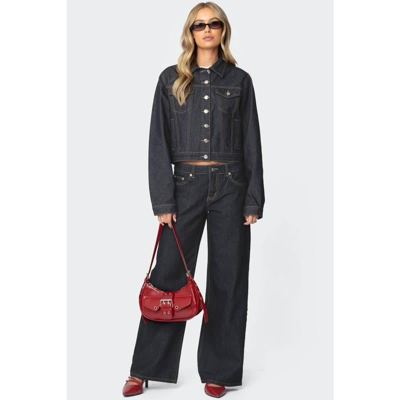 Raelynn Washed Low Rise Baggy Jeans