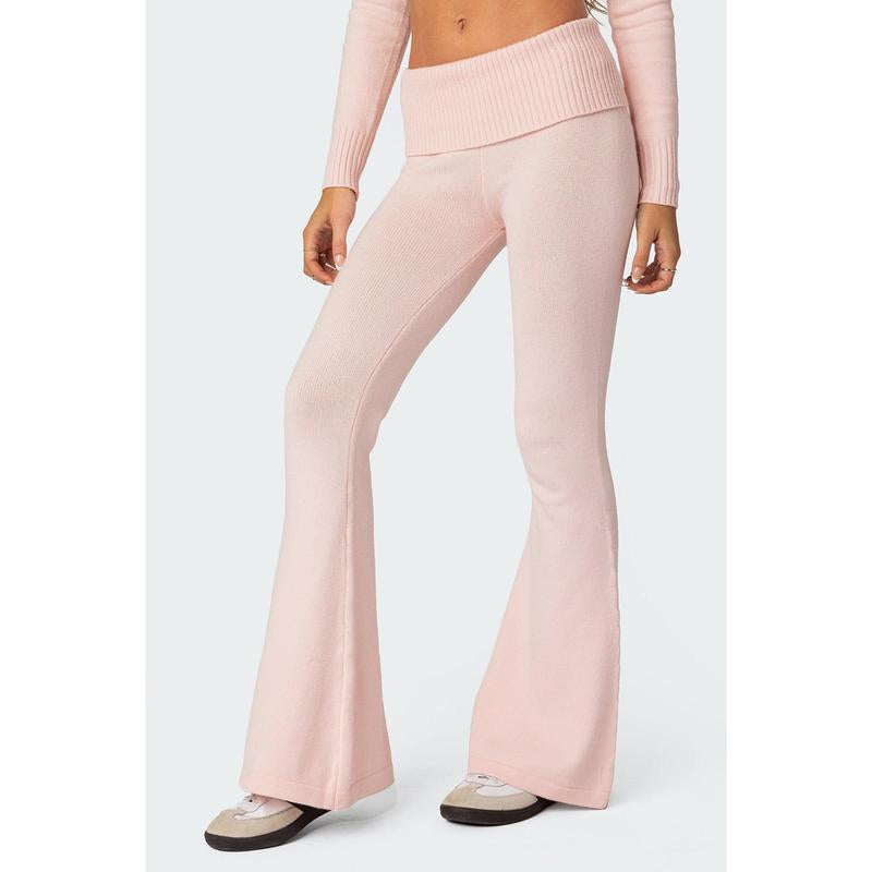 Desiree Knitted Low Rise Fold over Pants