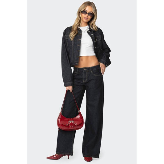 Raelynn Washed Low Rise Baggy Jeans