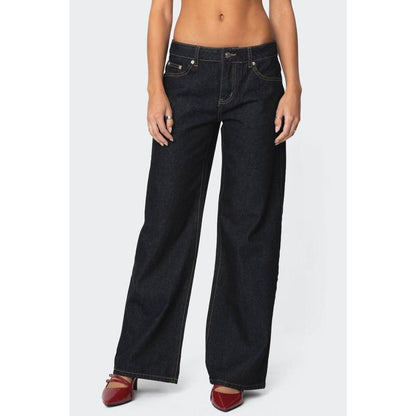 Raelynn Washed Low Rise Baggy Jeans